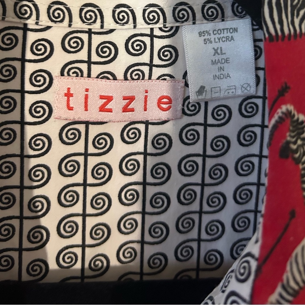 Red Patterned Button Down Shirt - image 2